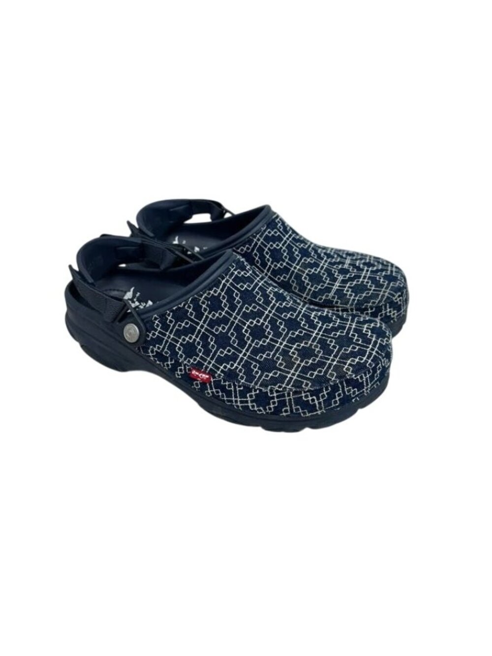 Levi's x Crocs All-Terrain Clogs Sashiko Embroidered Denim Shoes Mens Size 12